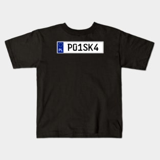 Poland car license plate Kids T-Shirt